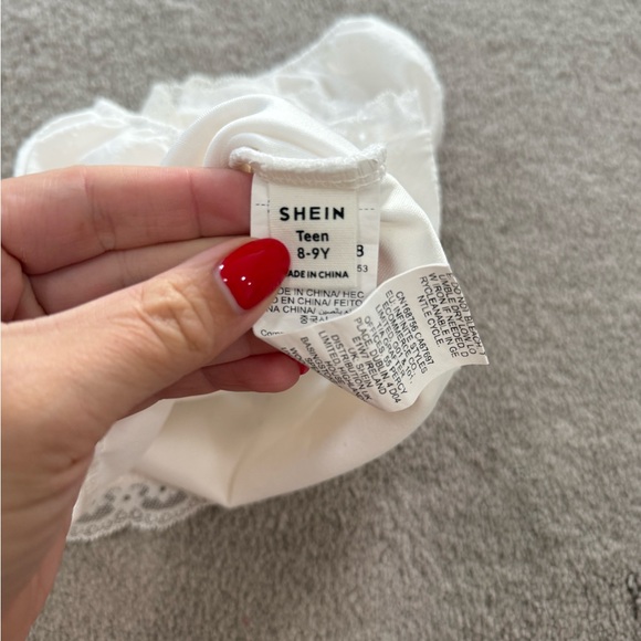 SHEIN White Lace Detail Top - Picture 3 of 3